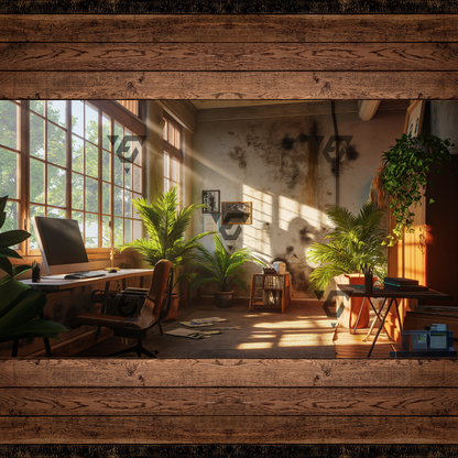 Sunlit Modern Office Virtual Backgrounds | 5 Virtual Backgrounds