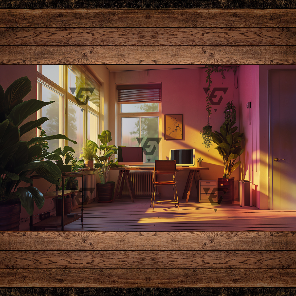 Sunlit Modern Office Virtual Backgrounds | 5 Virtual Backgrounds