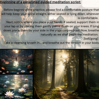 Guided Meditation Script & Art Prompt Bundle | Ultimate Kit For Creators