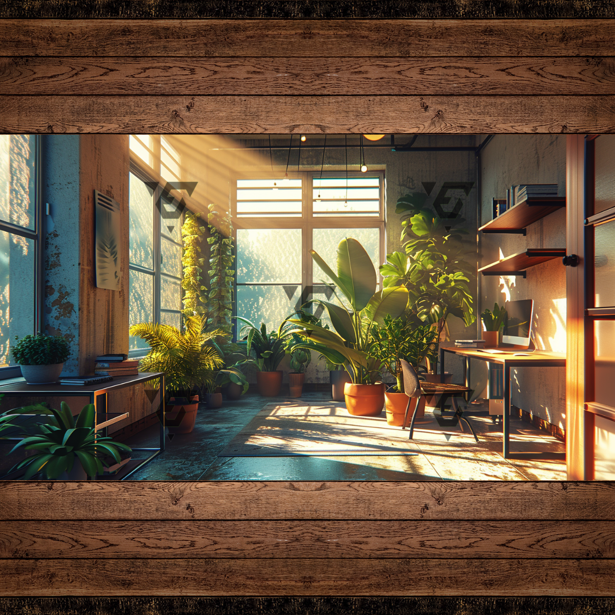 Sunlit Modern Office Virtual Backgrounds | 5 Virtual Backgrounds