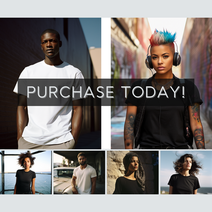 40+ Diverse T-shirt Models Mockup Prompts | Guide Included