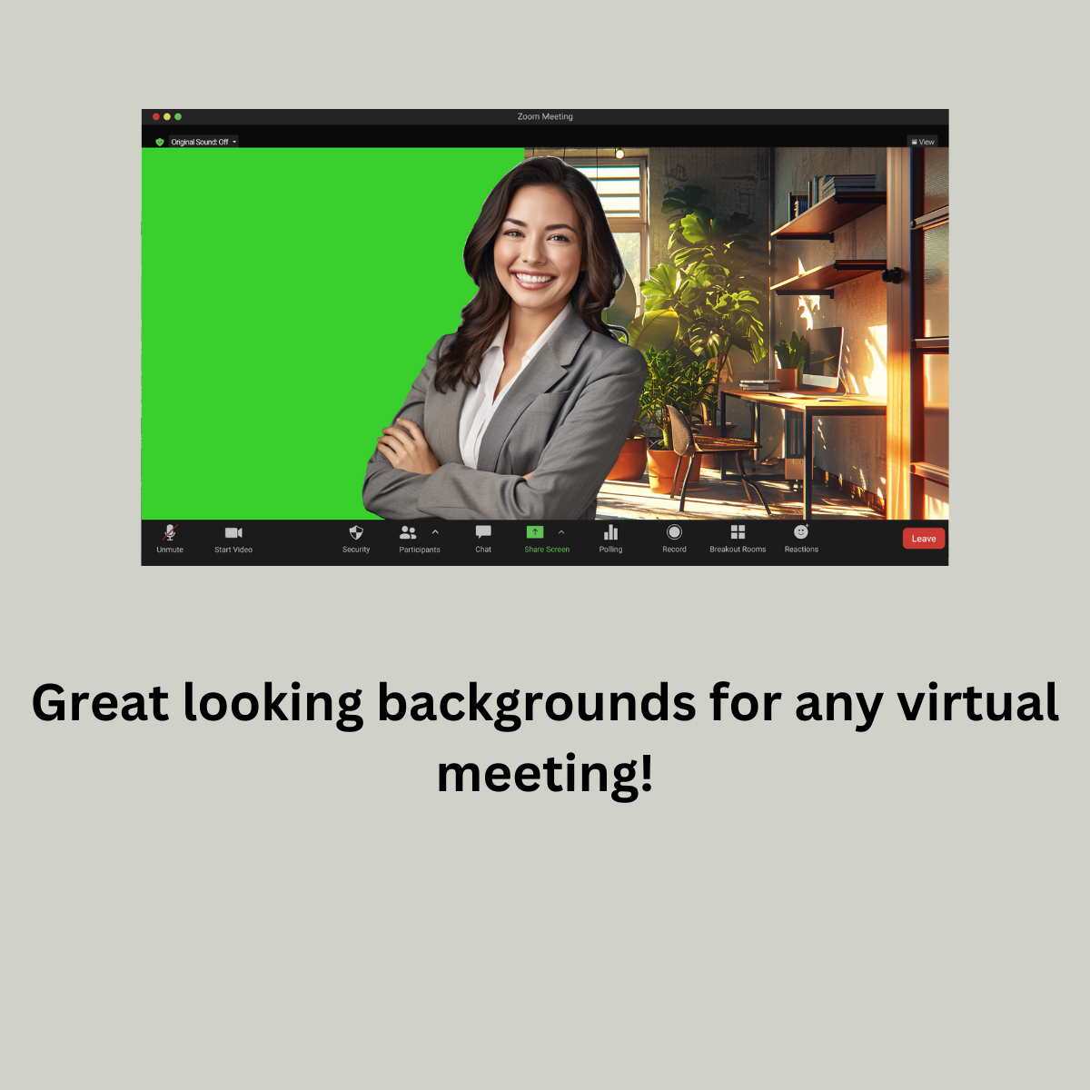 Sunlit Modern Office Virtual Backgrounds | 5 Virtual Backgrounds