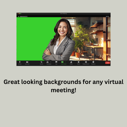 Sunlit Modern Office Virtual Backgrounds | 5 Virtual Backgrounds